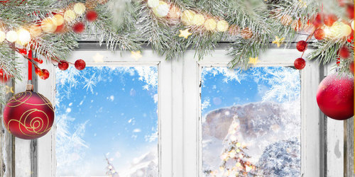 Decorazioni per finestre per Natale