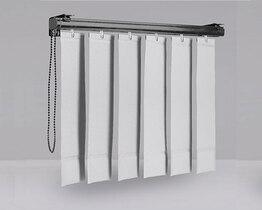 Tenda verticale per finestre bianca su misura