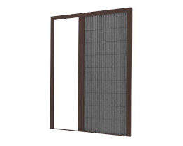 Zanzariera per porta RAL 8017 con rete nera