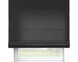 Tende alla romana per finestra a bovindo nel soggiorno