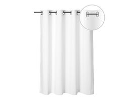 Curtains for tubular curtain rods