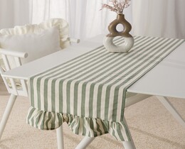 Runner da tavola con volant 40x160 cm