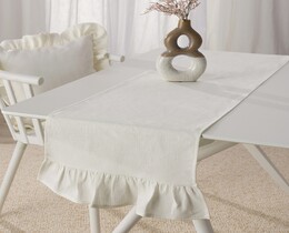 Runner da tavola con volant 40x160 cm