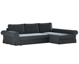Divano letto Backabro con coprichaise longue