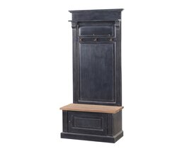 Mobile per corridoio Bradford per corridoio 79x45x210 vecchio nero e naturale