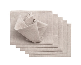 Set di 6 tovaglioli 42x42 cm in lino 392-10