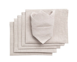 Set di 6 tovaglioli 42x42 cm in lino 159-15