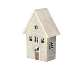 Dekoracja Snow House 19 cm bianco grigio