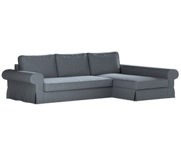 Divano letto Backabro con coprichaise longue
