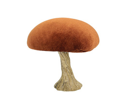 Dekoracja Velvet Mushroom 10 cm arancione