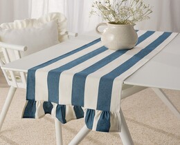 Runner da tavola con volant 40x160 cm