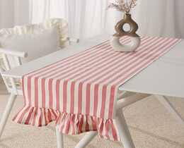 Runner da tavola con volant 40x160 cm