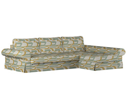 Divano letto Backabro con coprichaise longue