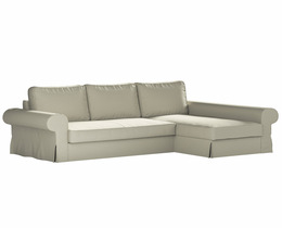 Divano letto Backabro con coprichaise longue