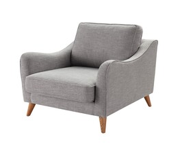 Poltrona Venuste in lino grigio