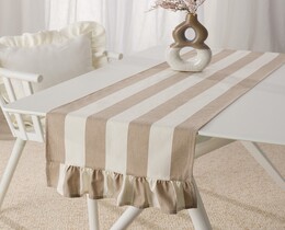 Runner da tavola con volant 40x160 cm