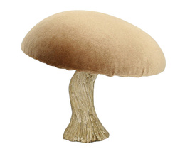 Dekoracja Velvet Mushroom 17 cm caramello
