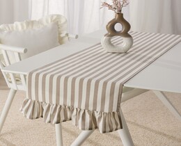 Runner da tavola con volant 40x160 cm