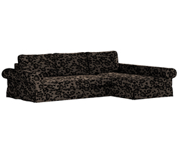 Divano letto Backabro con coprichaise longue