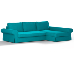 Divano letto Backabro con coprichaise longue