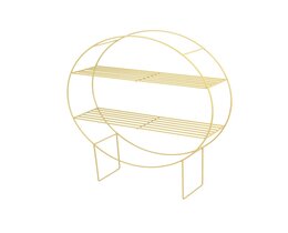 Supporto da scaffale Chicago color oro, altezza 60,5 cm