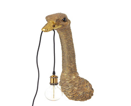 Lampada da parete in struzzo dorato 72 cm