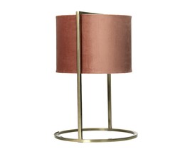 Lampada da tavolo Santos rosa e oro