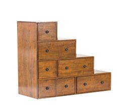 Libreria Zen marrone, 7 cassetti 88x35x88cm