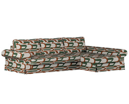 Divano letto Backabro con coprichaise longue