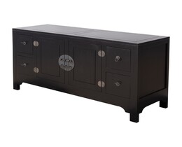 Cassettiera moderna 137x45x76cm nera