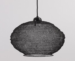 Lampada a sospensione Nina nera, 48 cm