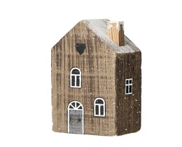 Dekoracja Snow House 12 cm marrone scuro