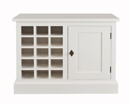 Mobile portabottiglie Brighton 85 cm bianco