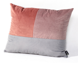 Poduszka Patchwork kwadratowa rosa grigio lilla