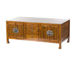 Cassettiera Ibuku 3 cassetti + 4 ante, marrone 126x55x65cm
