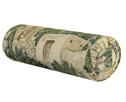 Cuscino cilindrico con pieghe