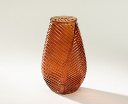 Szklany wazon Foglia II 13x10x29 cm