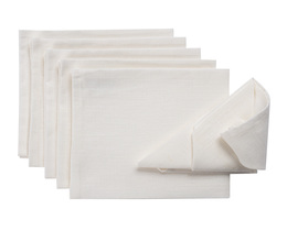Set di 6 tovaglioli 42 x 42 cm in lino 392-04