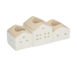 Świecznik Hauses 13x5x7cm bianco