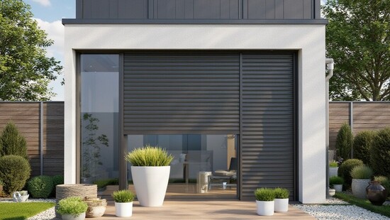 Porte da garage con tapparelle avvolgibili