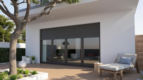 Porte da garage con tapparelle avvolgibili