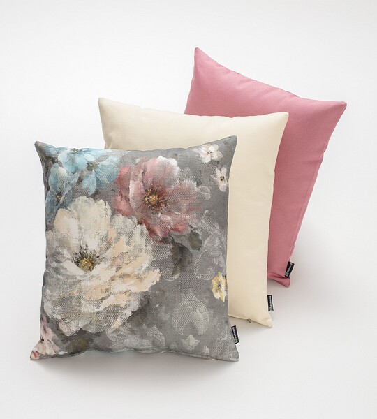 Set cushion covers 3 pcs Cotton Panama 01