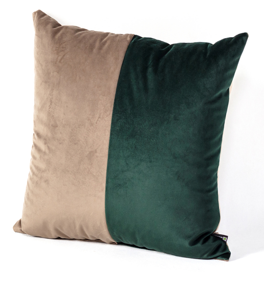 Poduszka Patchwork kwadratowa beige green