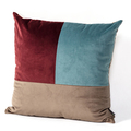 Poduszka Patchwork kwadratowa beige chocolate blue